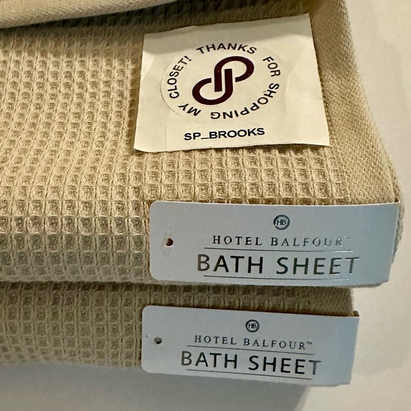 🎁Hotel Balfour Bath Sheet Set - 2 Pieces - 64” x 36” - Truelinen - Picture 3 of 3